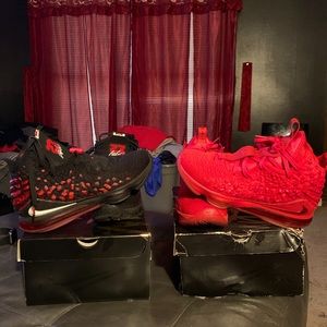 2 pair of Lebrons size 9.5